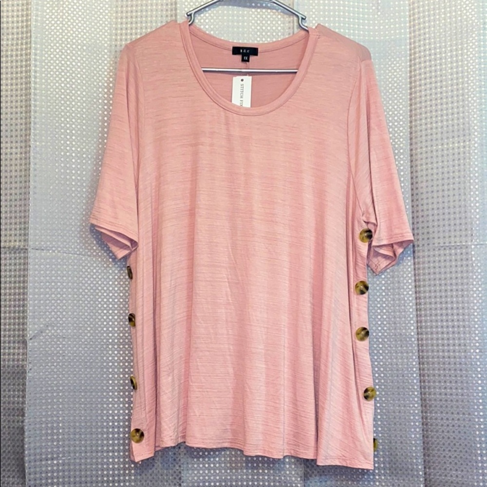 NWT K&C Christalee button detail top